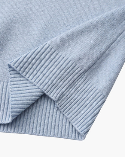 Gerippter Mock-Neck Pullover
