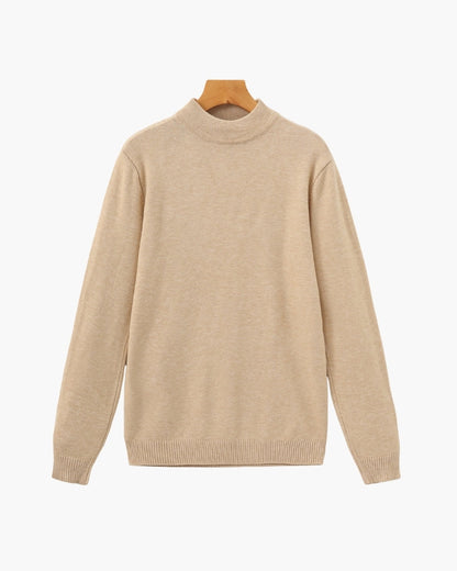 Gerippter Mock-Neck Pullover