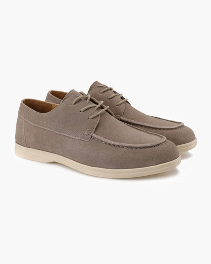 Premium-Schnürschuhe aus Wildleder - Mokka