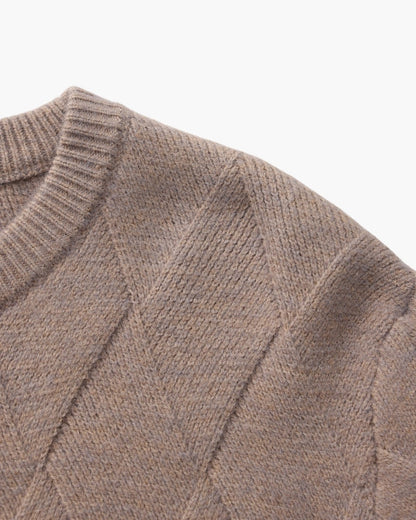 Diamond Knit Rundhalspullover