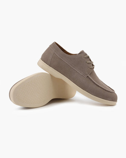 Premium-Schnürschuhe aus Wildleder - Mokka