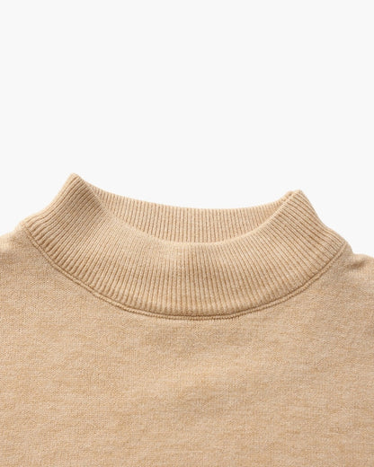 Gerippter Mock-Neck Pullover