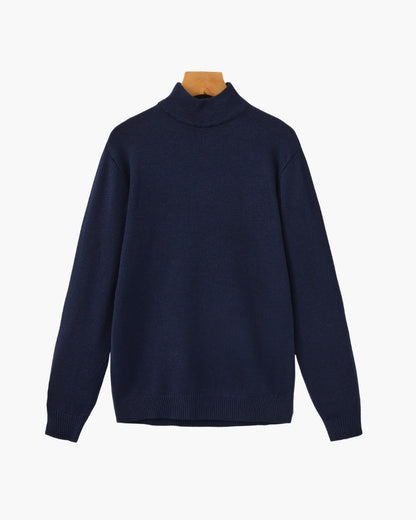 Gerippter Mock-Neck Pullover
