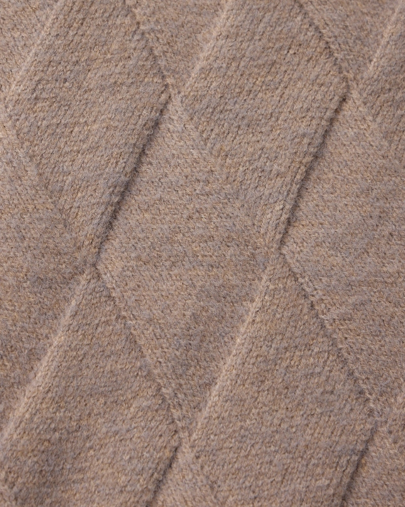 Heritage Diamond Knit Zip-Cardigan