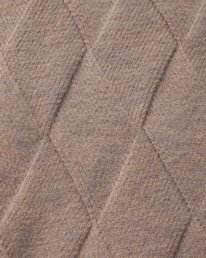 Heritage Diamond Knit Zip-Cardigan