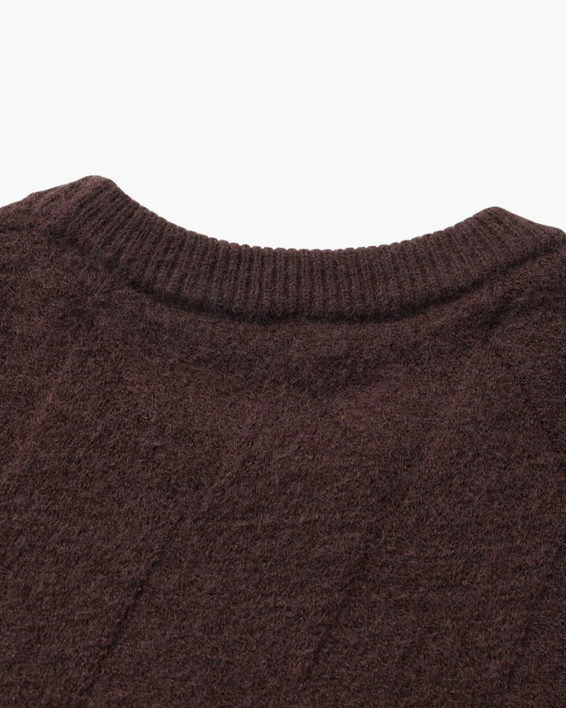 Diamond Knit Rundhalspullover