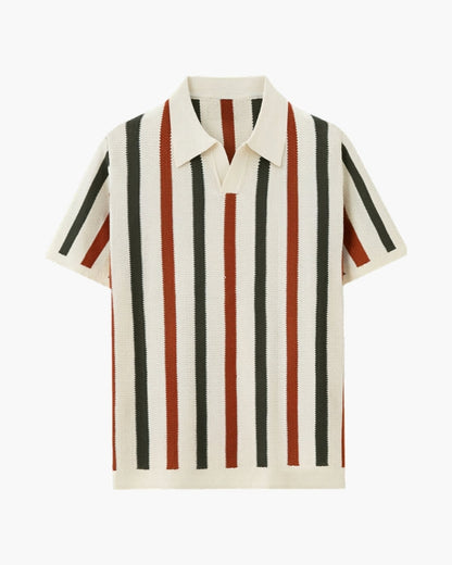 Resort Strickpolo mit Streifen