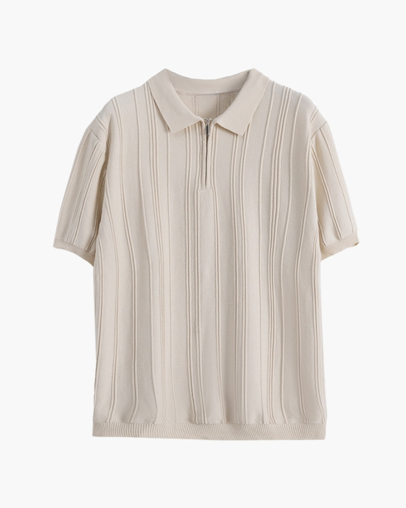 Signature Zip-Strickpolo