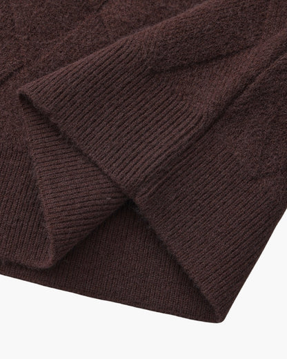 Diamond Knit Rundhalspullover