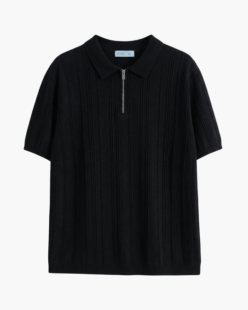 Signature Zip-Strickpolo
