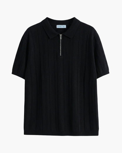 Signature Zip-Strickpolo