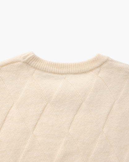 Diamond Knit Rundhalspullover