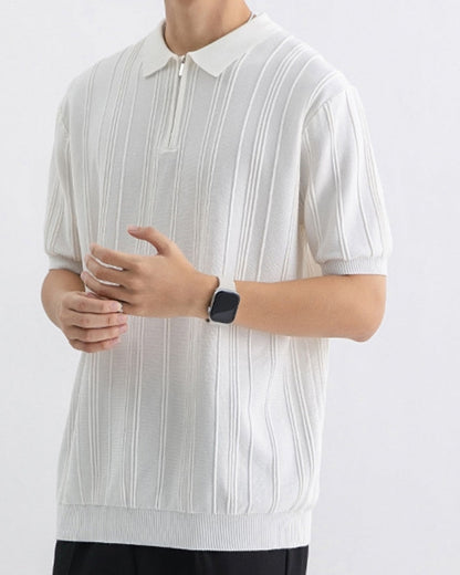 Signature Zip-Strickpolo