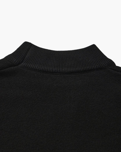 Gerippter Mock-Neck Pullover
