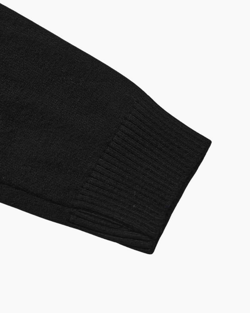 Gerippter Mock-Neck Pullover