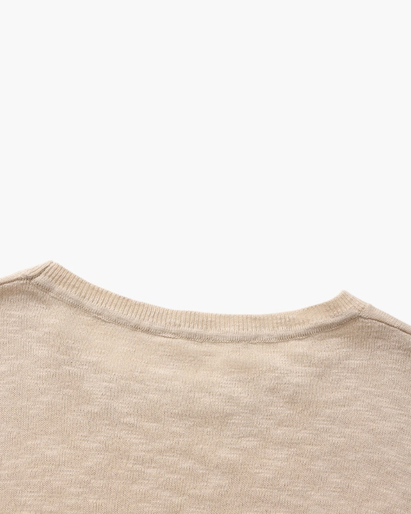 Leinen-Baumwoll Rundhalsshirt