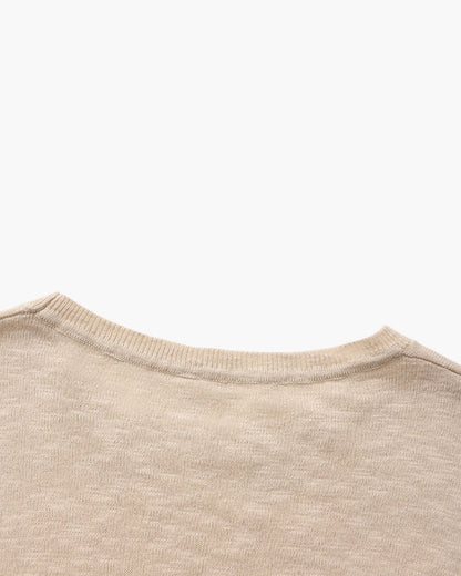 Leinen-Baumwoll Rundhalsshirt