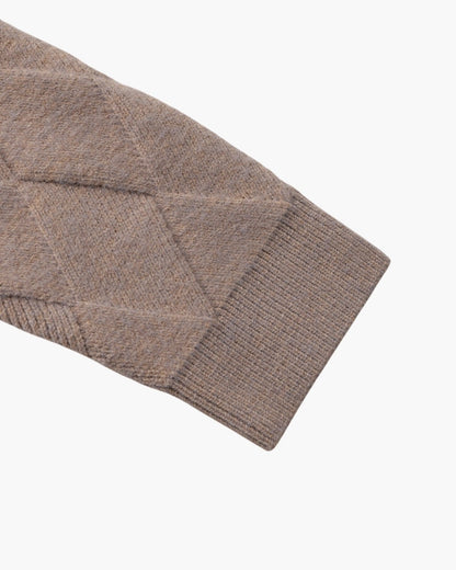 Heritage Diamond Knit Zip-Cardigan