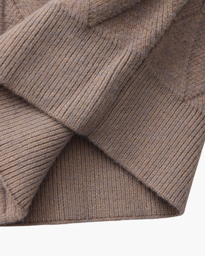 Heritage Diamond Knit Zip-Cardigan