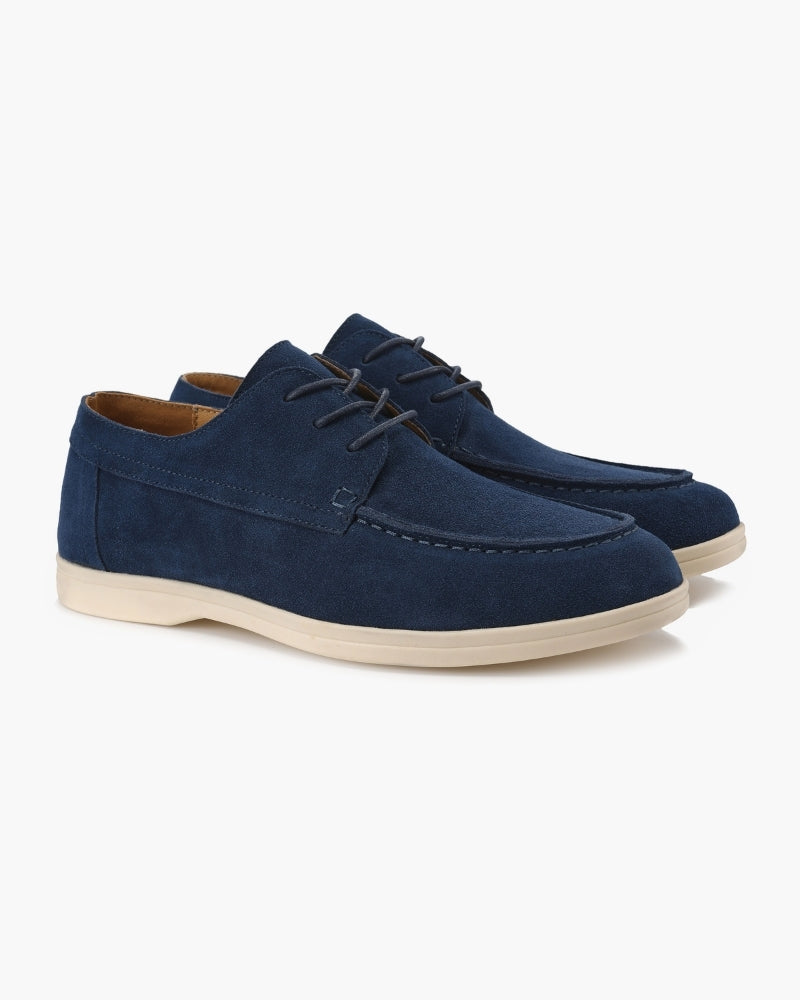 Premium-Schnürschuhe aus Wildleder - Schwarz